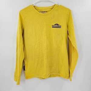 Dutch bros coffee long sleeve medium yellow mens women employee merch